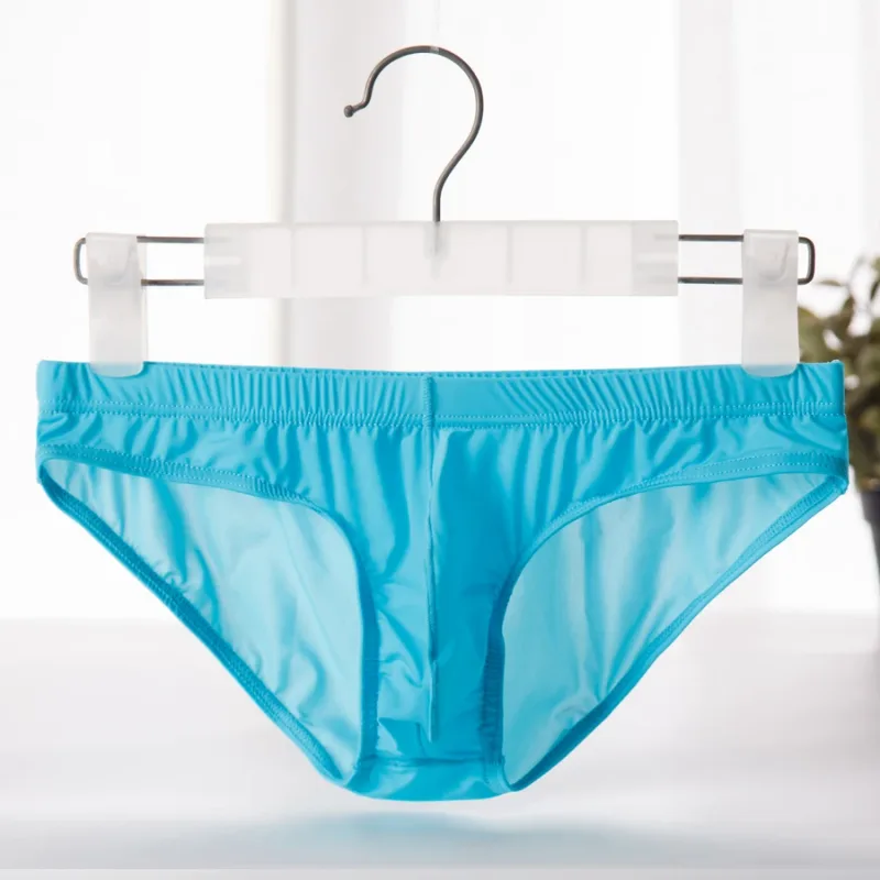 Men's Briefs Ice Silk Panties Ultra-thin Silky Breathable Underpants Man low waist briefs comfortable cool underwear male YJ003 — image 24