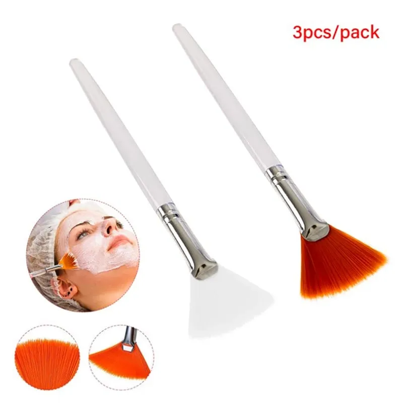 3/4Pcs Makeup Tools DIY Face Mask Brush Set Soft Applicator Brushes Includes Soft Fan Facial Brushes Acid Applicator Brush — image 5