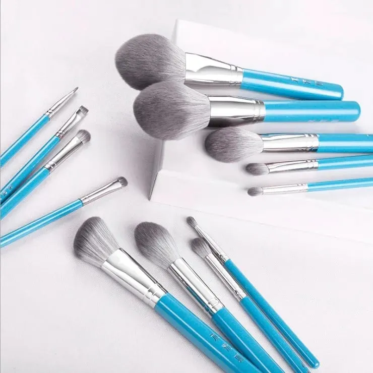 13pcs/set Blue Makeup brushes set Soft Powder sculpting foundation eye shadow concealer detail eyebrow Make up brush kit — image 3