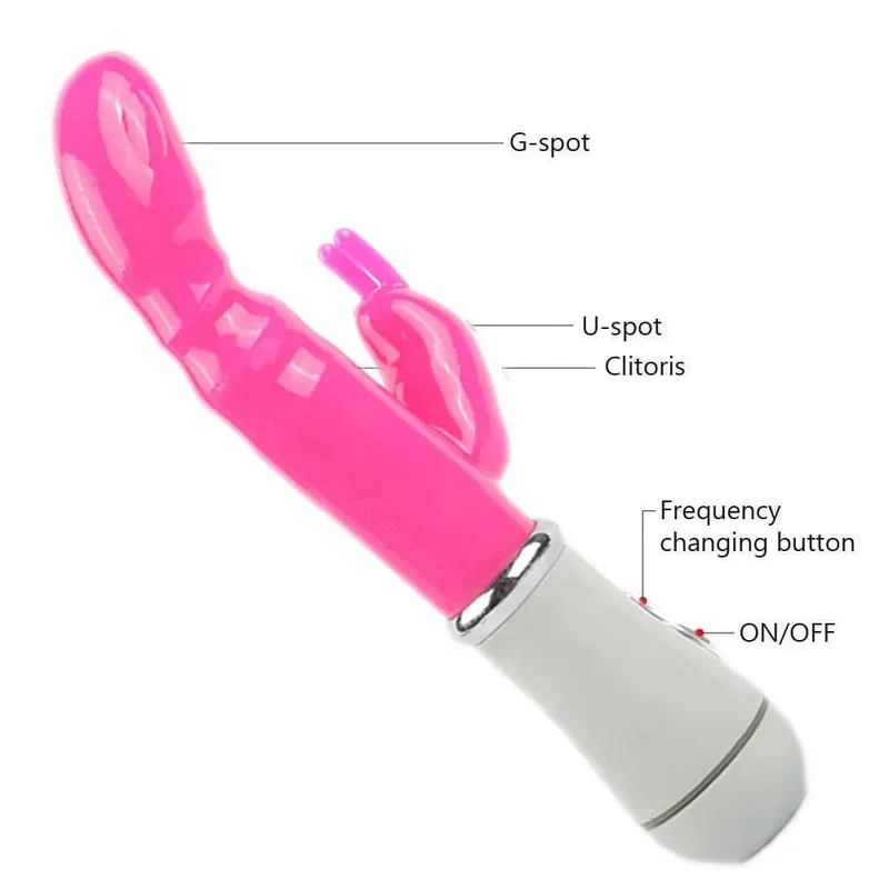 G Spot ארנב ויברטור לנשים כפול רטט דילדו עמיד למים נקבה נרתיק דגדגן לעיסוי צעצועי מין למבוגרים מוצרים ארוטיים — image 5