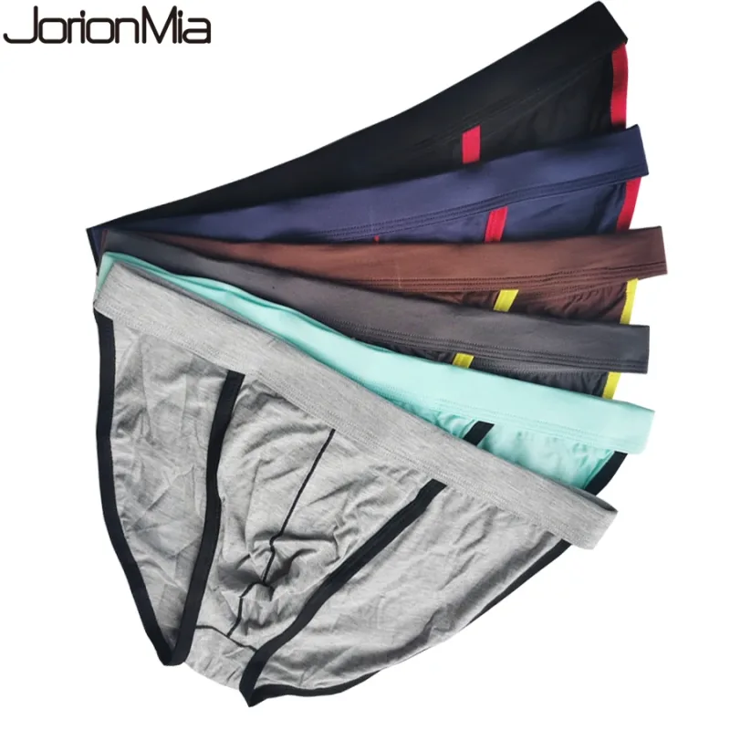4pcs Male Underwear Bulges Knickers Triangular Underwear EU Man Solid Underpants Plus Size Modal Cotton Slip Male Panties 1802 — image 1
