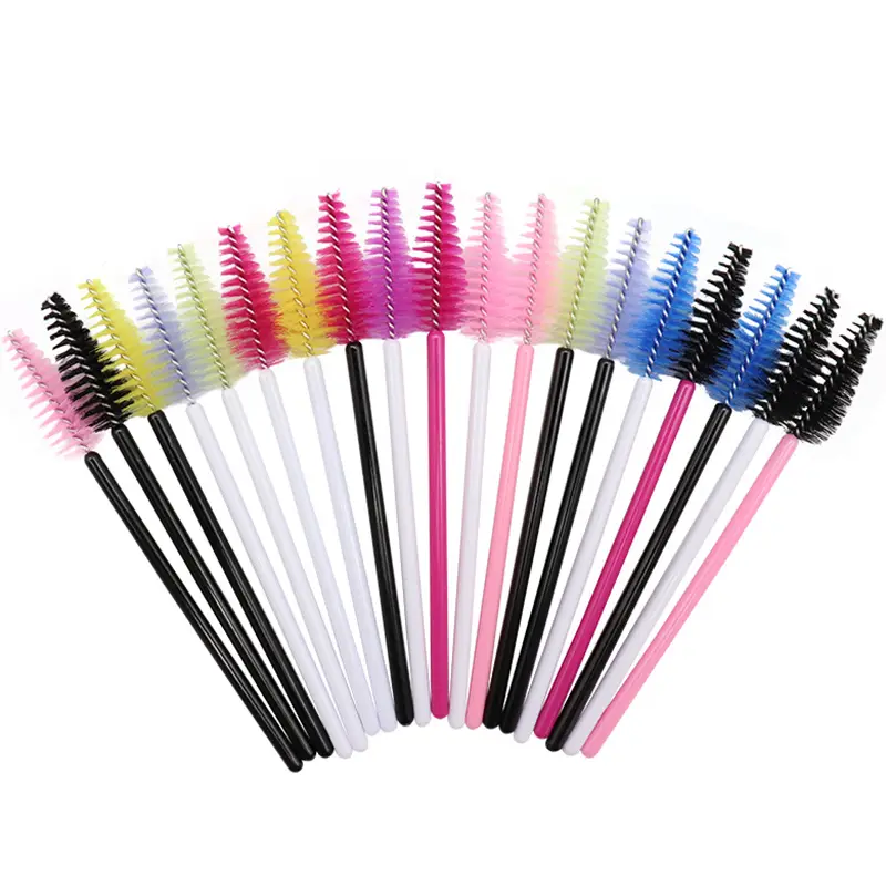 50pcs Eyelash Eyebrow Brush Water Drop Shape Nylon Material Lashes Makeup Brushes Eyelash Extension Beauty Tools Mascara Wand — image 1