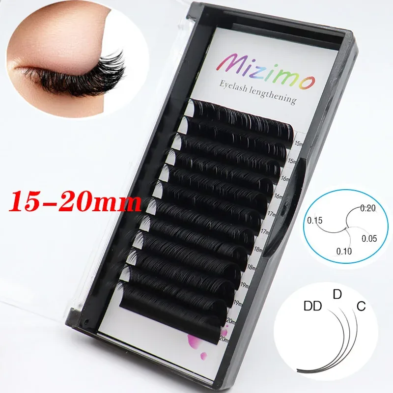 Mizimo 10mm-25mm C/D Mink Eyelash Single Grafted False Eyelash Black Natural Extended Flowering Eyelash Eye Makeup Eyelash — image 7
