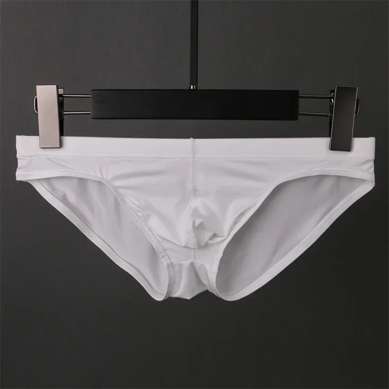 Mutandine di seta di ghiaccio da uomo Intimo sexy Slip da uomo Custodia per pene traslucida ultra sottile Mutande a vita bassa Lingerie — image 16