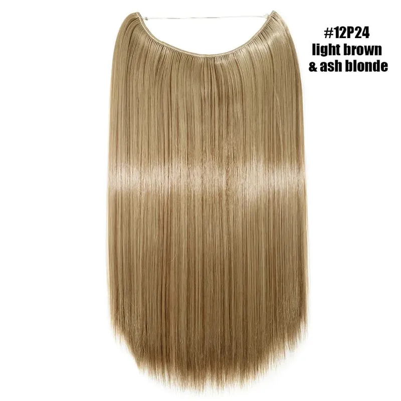 Synthetic Invisible Wire No Clips In Hair Extensions Secret Fish Line Hairpieces Hair Extensions For Women Daily — image 17