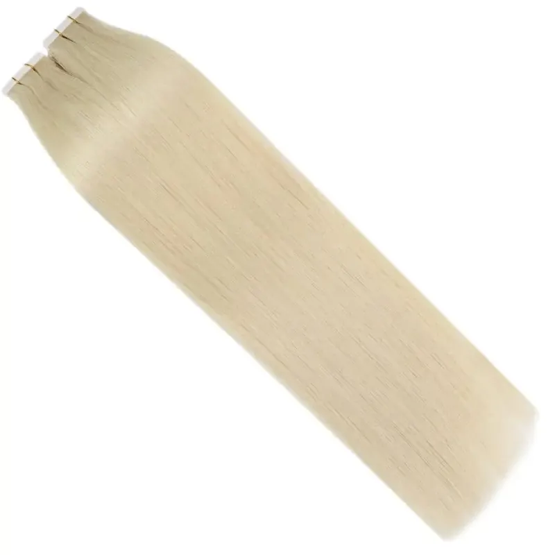 Moresoo Tape in Human Hair Virgin Extensions Injected 12 Months 2.5G/PCS Double Drawn Natural Straight Invisible Brazilian Hair