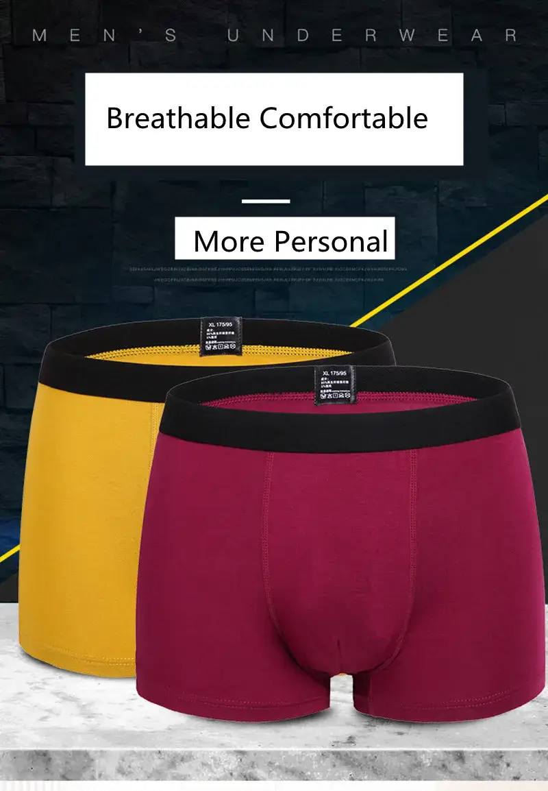 6pcs/Set Black Boxer Men Underwear Bamboo Men's Panties Shorts Breathable Underpants Man Comfortable Sexy Boxers & Briefs Men 3256805629748070 — image 1