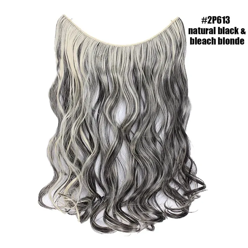Synthetic Invisible Wire No Clips In Hair Extensions Secret Fish Line Hairpieces Hair Extensions For Women Daily — image 36