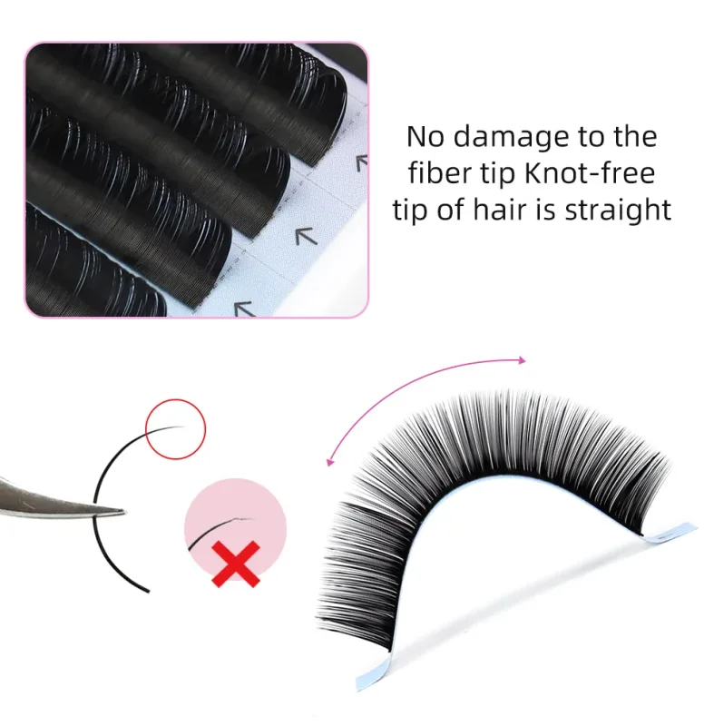 Classic Individual Eyelash Lashes Faux Mink False Eyelash Extension All Size 6-20mm Soft Lashes Professional Makeup Lash