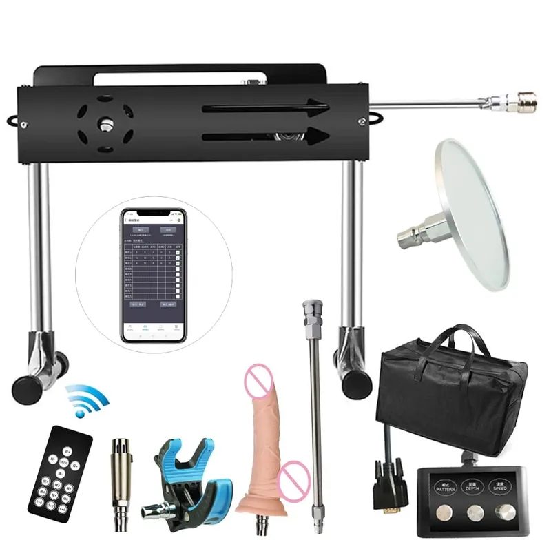 New Sex Machine App & Wired & Wireless Control Turbo Gear Powerful Love Machine with Dildo for Adults Masturbation