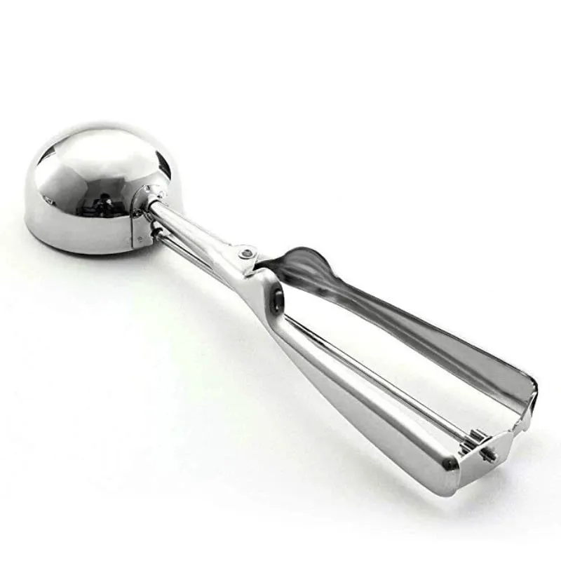Ice Cream Spoon Kitchen Tools 3 Size Stainless Steel Spring Handle Mash Potato Watermelon Ball Scoop Home Kitchen Accessories — image 5