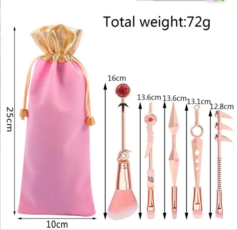 5pcs/set Japanese Anime Makeup Brush Set Foundation brushes Eyeshadow Concealer Blush Brush set Make Up Brush Tool Kit T2081