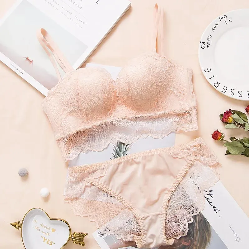 Ladies Underwear Suit Seamless underwear without steel bracket bra push up Massage palm cup Bra Set push up bra+set — image 10