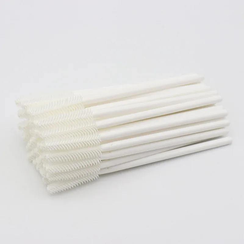 50pcs Disposable Silicone Lashes Brushes Spoolies Mascara Wands Combs Stick Brow Brush Eyelash Extension Makeup Cosmetic Tools