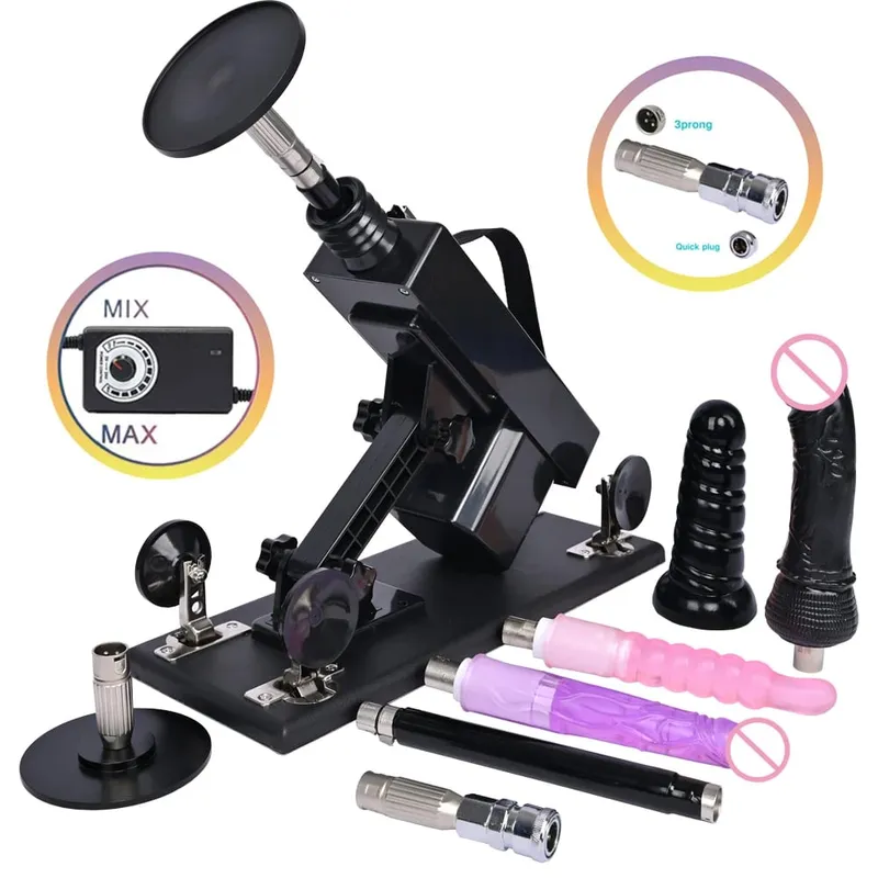 Sex Machine Female Masturbation Pumping Gun with Dildos,More Attachments Vibrator Adjustable Speed Love Machine for Couple — image 11