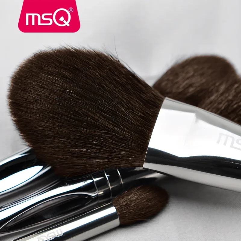 MSQ New Professional 11pcs Powder Makeup Brushes Set Classic Eyeshadow Lip Foundation Make Up Brush Goat/Horse Hair PVC Handle — image 5