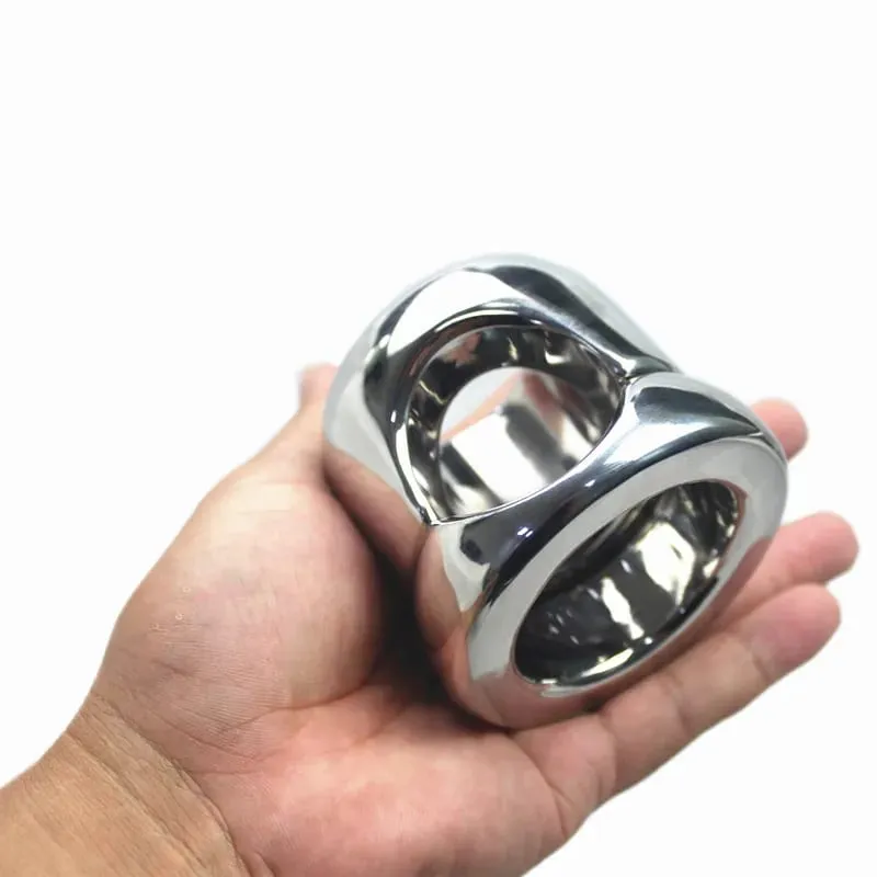 9 Sizes Stainless Steel Scrotum Bondage Ring Weight Bearing Pendants Penis Restraint Testicle Lock Ring Sex Toys for Men BB-246 — image 2