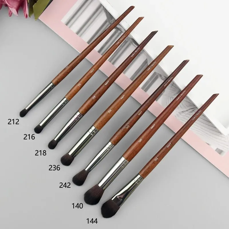 Natural wood Eye Makeup brushes whole set Pro Crease Eyeshadow Make up kit smudge highlighter eyebrow Lip lash brush practical