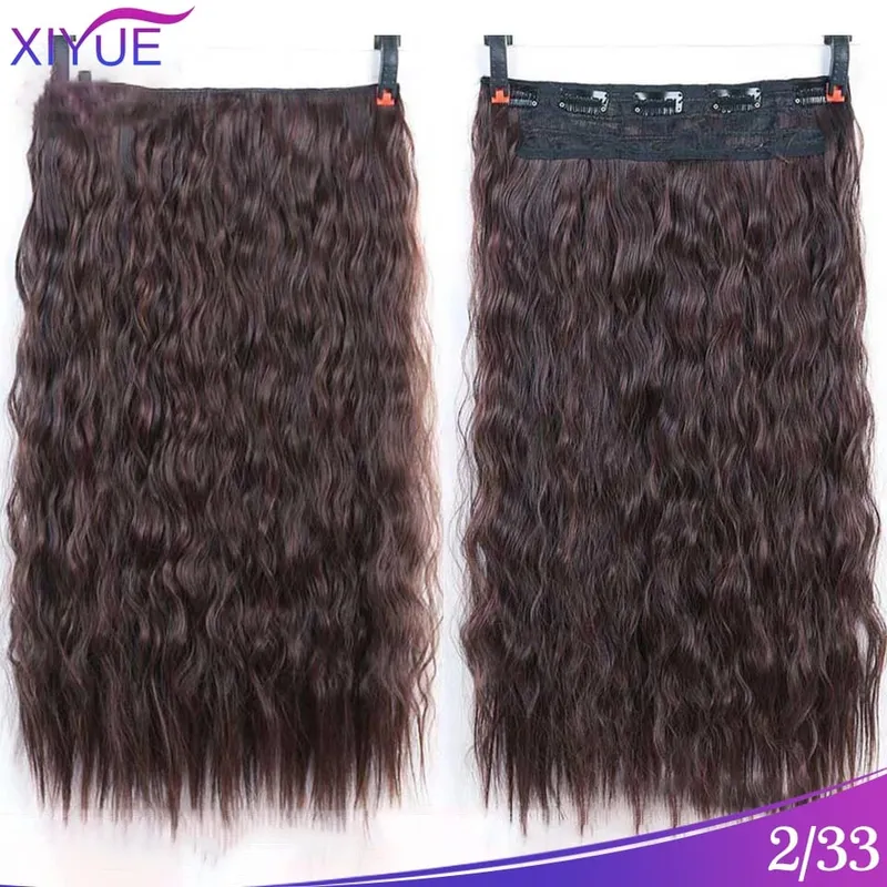 5 Clips Synthetic Hair Long Straight Clip In Hair Extensions False Hair Black Hair Pieces for Women — image 27