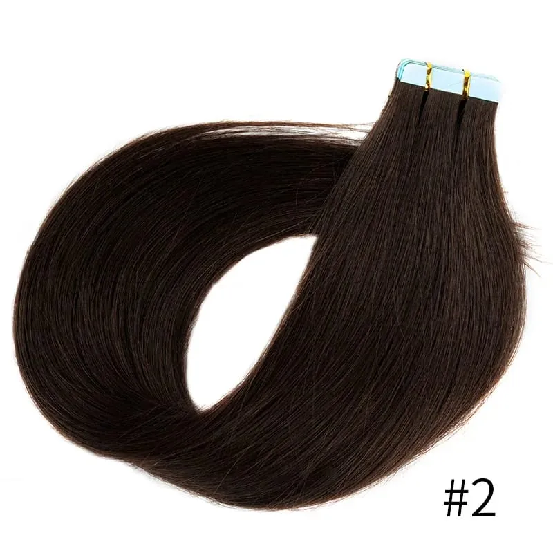Doreen Machine Remy Ginger Tape In Human Hair Extensions 16 to 24 Inch 50g/set PU Seamless Skin Weft 350# Cooper Red Hair Weaves