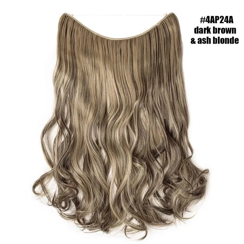 Synthetic Invisible Wire No Clips In Hair Extensions Secret Fish Line Hairpieces Hair Extensions For Women Daily — image 18