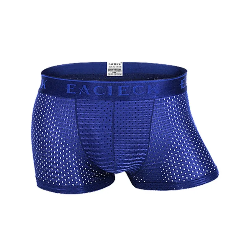 Marque soie creux nouveaux hommes boxeurs sous-vêtements pour homme Boxer Ropa Interio homme pénis Cueca Masculina taille M-3XL E248 — image 8