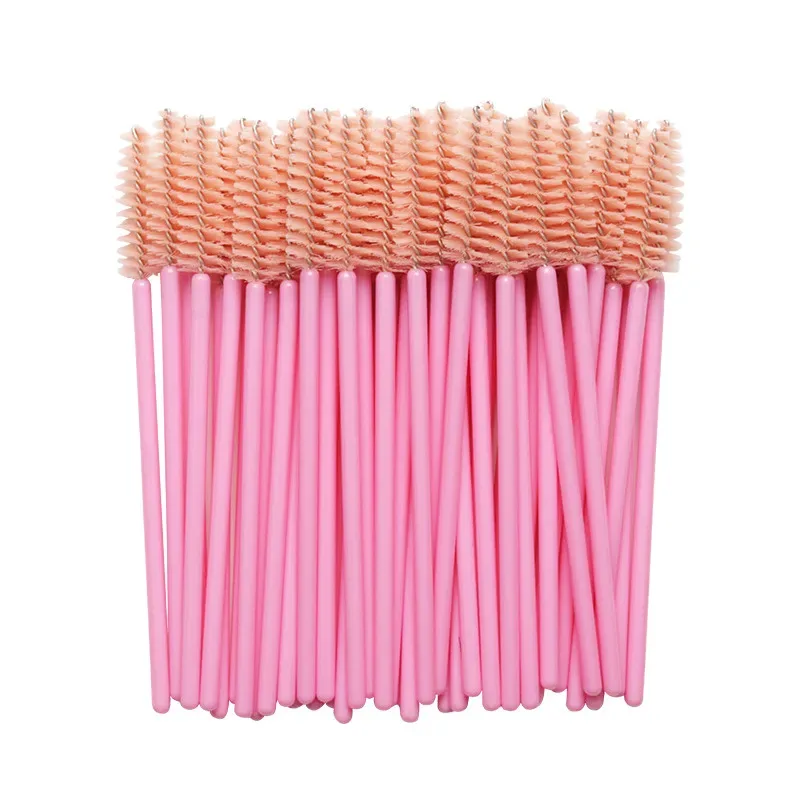50pcs Disposable Nylon Mascara Wands Blue Handle Brushes Lashes Makeup Brushes Eyelash Extension Tools — image 4