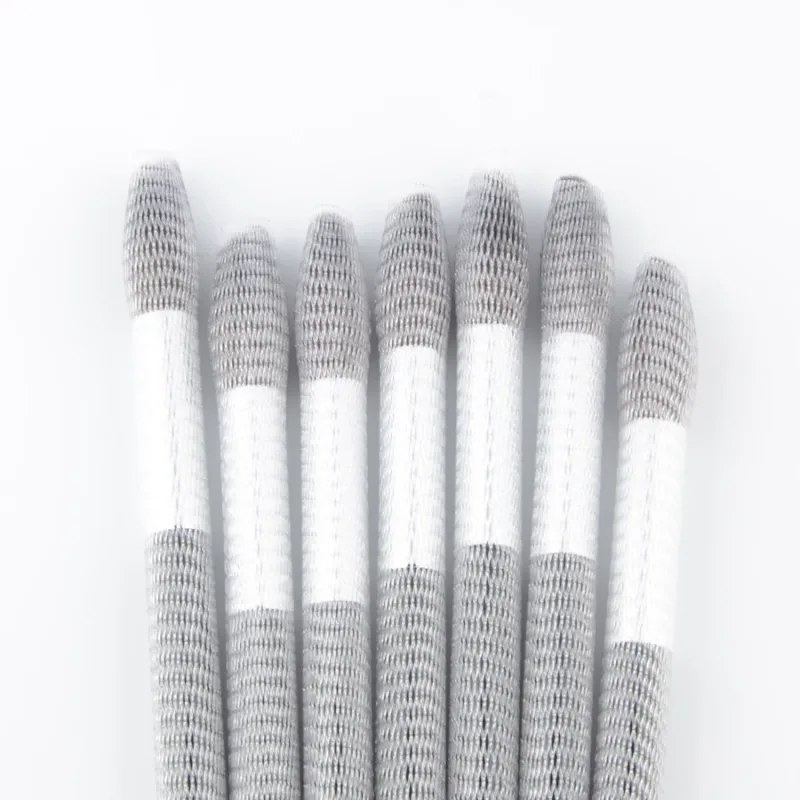 Makeup brushes protective Net Cover 50 pcs Cosmetic tools Pen cover protector Elastic plastic white sheath mesh — image 4