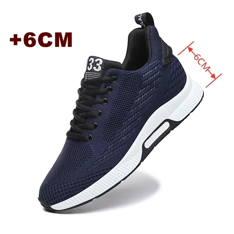 Kasut Lif Saiz Besar Lelaki Sneakers Kasut Mentinggikan Ketinggian Menambah Sol Kasut 6CM Lelaki Kehidupan Seharian Kasut Meningkatkan Ketinggian — image 9