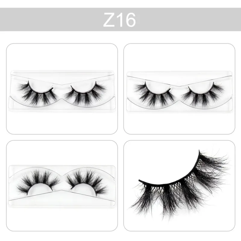 Makeup Lashes 3D Mink Eyelashes Wispy Volume False Lashes Dramatic Lash Natural Fuffy Lashes Full Finish Glamorous Eye — image 22