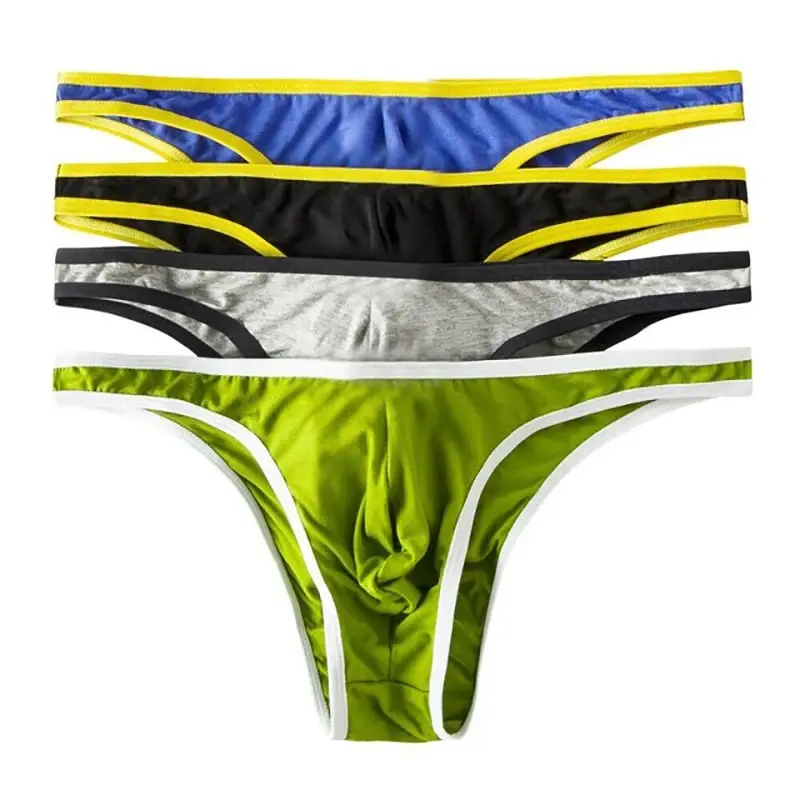 Modal Underwear Men Briefs Jock Strap Sexy Bugle Pouch Slip Homme Panties String Thongs Cueca Underpants Bikini Tanga Plus Size — image 1
