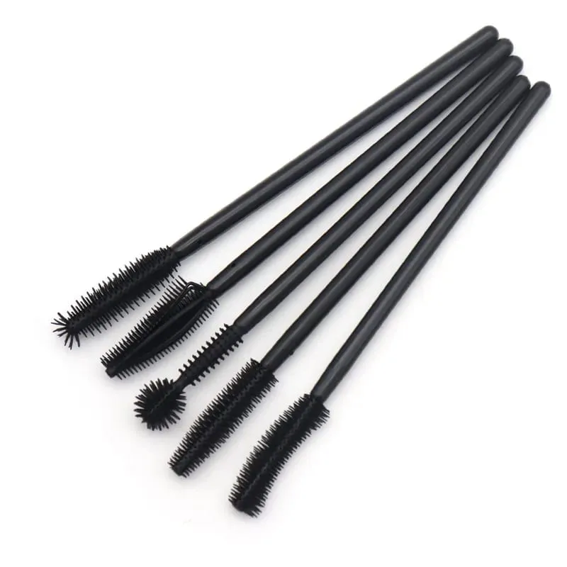 50 Pcs Disposable Silicone Eyelashes Brushes Applicator Eye Lash Mascara Wands Brush Eyelash Extension Women Makeup Tools