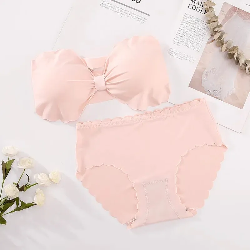 Women Seamless Bra And Panties Set Wire Free Bra Top Push Up Bralette Briefs Japanese Underwear Set Female Sexy Lingerie — image 15