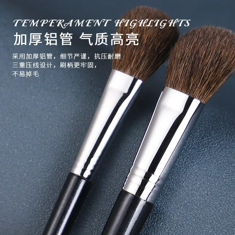 1pc Pro Goat hair Blush Big Soft Highlight Makeup brushes Nose Powder Contour Make up brushes Blending Highlighter essential — image 4