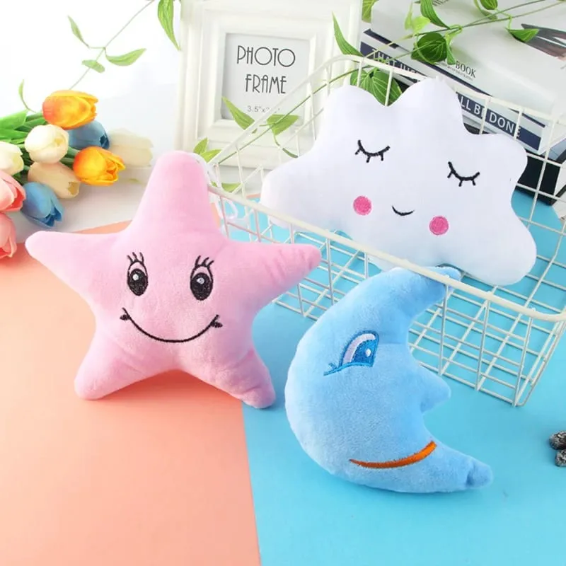 Plush Pillows Moon Star Cloud Shaped Pillow Pink White Blue Room Chair Decor Soft Cushion Stuffed Plush Toys For Children Baby — image 2
