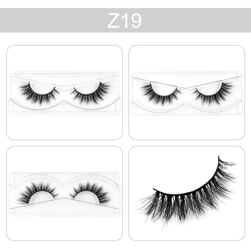Makeup Lashes 3D Mink Eyelashes Wispy Volume False Lashes Dramatic Lash Natural Fuffy Lashes Full Finish Glamorous Eye — image 25