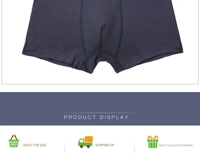 6pcs/Set Black Boxer Men Underwear Bamboo Men's Panties Shorts Breathable Underpants Man Comfortable Sexy Boxers & Briefs Men 3256805629748070 — image 13