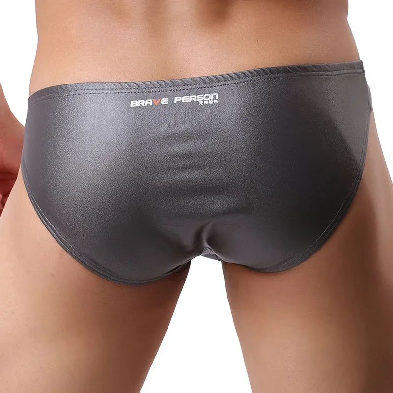 Male's Briefs Faux Leather Jockstrap Stretch Briefs Pouch Panties Underwear Low Waist Soft Male Underpants — image 10