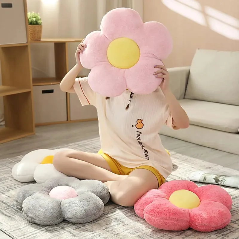 Cute Flower Plush Pillow Stuffed Soft Plant Flower Throw Pillow Cushion Home Sofa Decoration Pillow — image 5