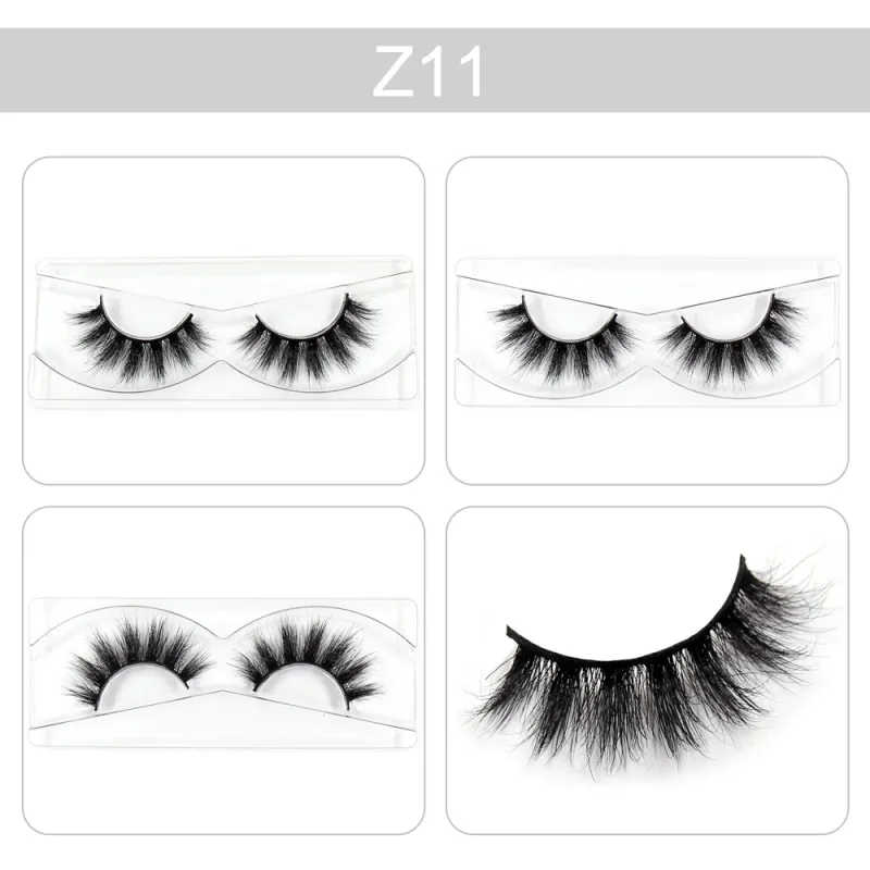 Makeup Lashes 3D Mink Eyelashes Wispy Volume False Lashes Dramatic Lash Natural Fuffy Lashes Full Finish Glamorous Eye — image 17
