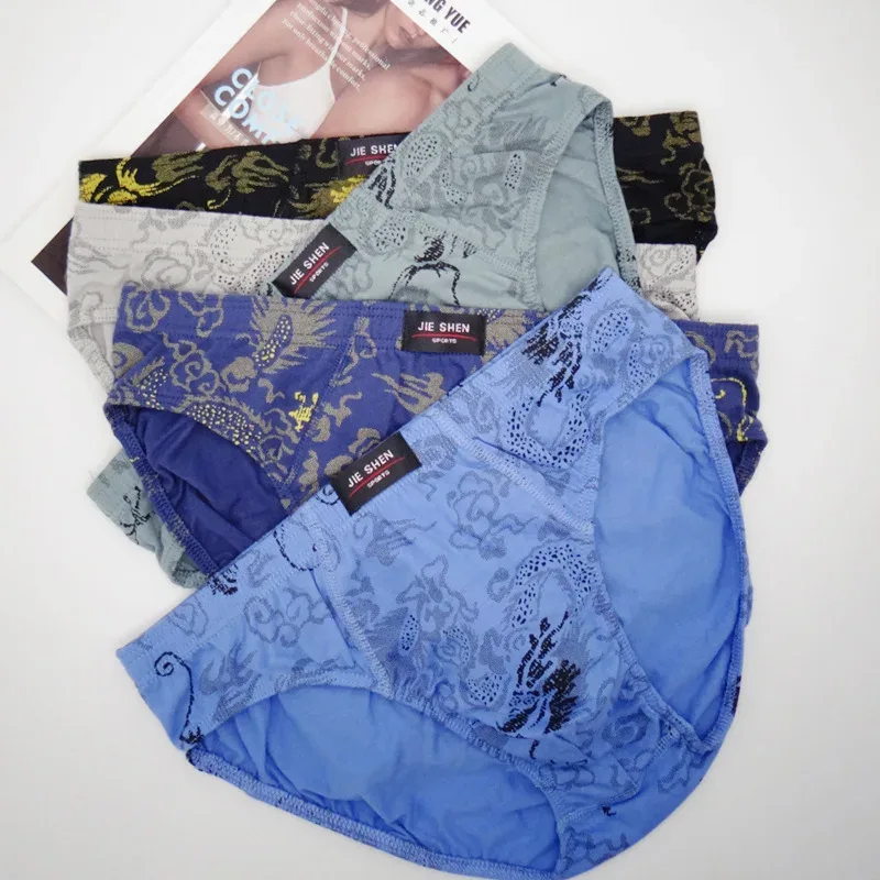5Pcs/Lot Summer Men's Underwear 100% Cotton Mens Briefs Plus Size Men Underwear Panties 4XL/5XL/6XL Men's Breathable Panties — image 13
