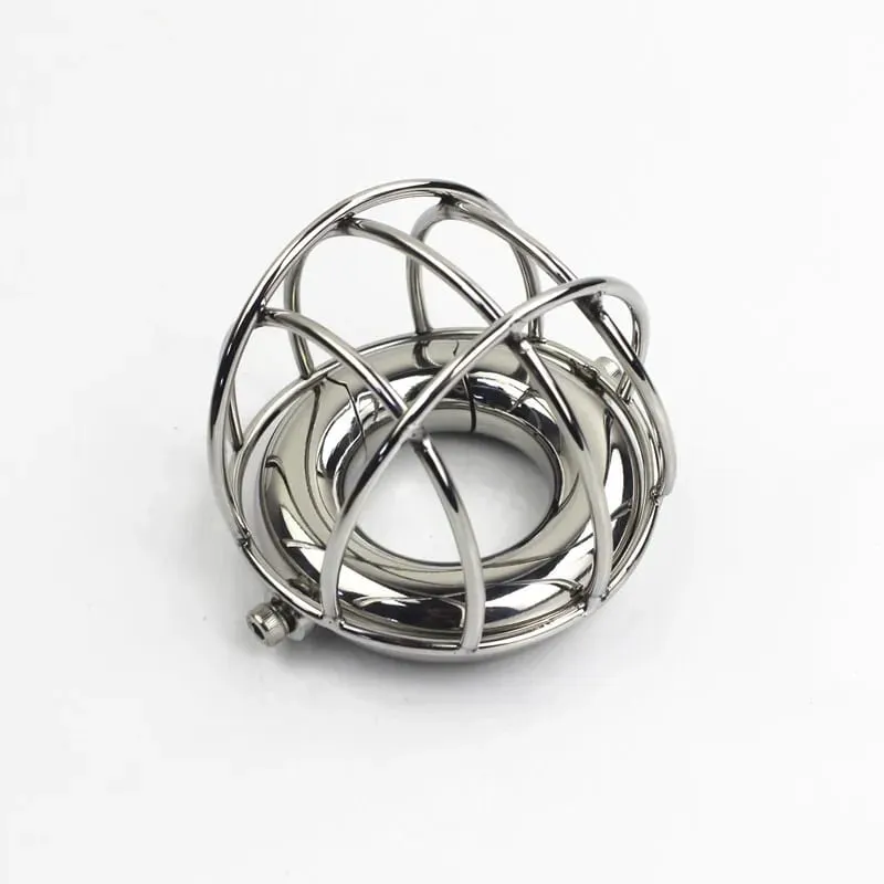 5 Sizes Stainless Steel Nets Cage Scrotum Weight Bearing Pendants Penis Protection Cover Ball Stretcher Sex Toys for Men BB-48 — image 4
