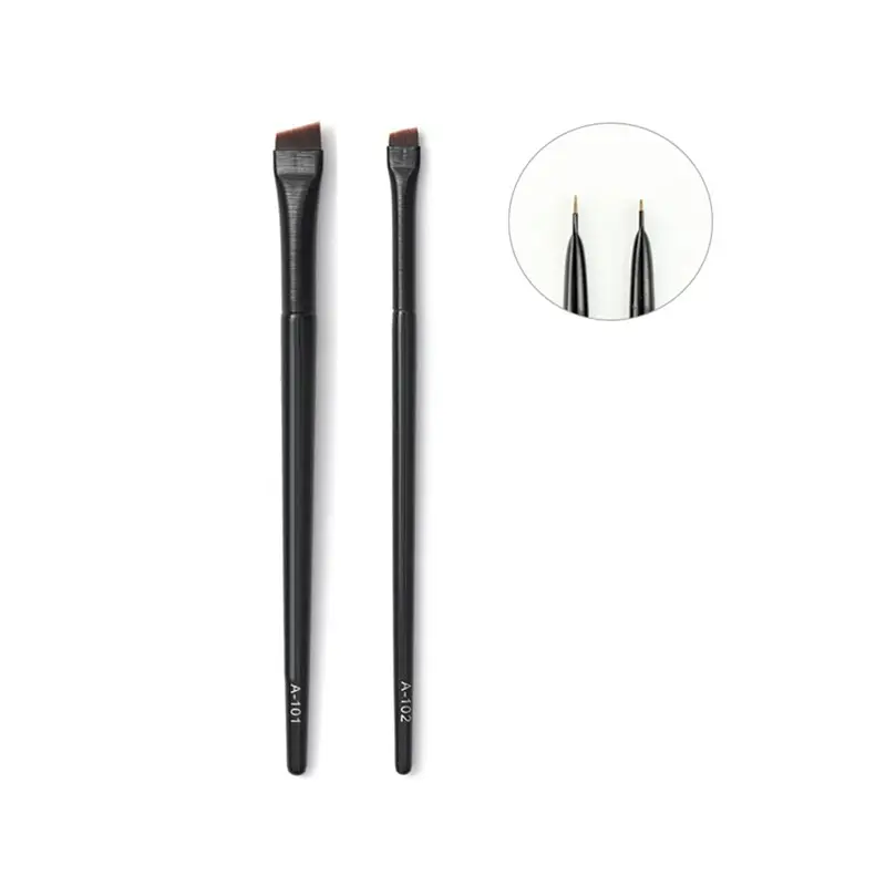 Super Thin Eyebrow Brush Eyeliner Brush Synthetic Hair Angled Sharp Fine Eye Liner Brow Brushes Cosmetic Beauty Make Up Tools — image 1