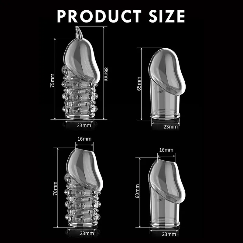 Male Glans Penis Cover Sleeve Extension Foreskin Cock Ring Dick Delay Ejaculation Reusable Condoms Erotic Sex Toys For Men — image 6