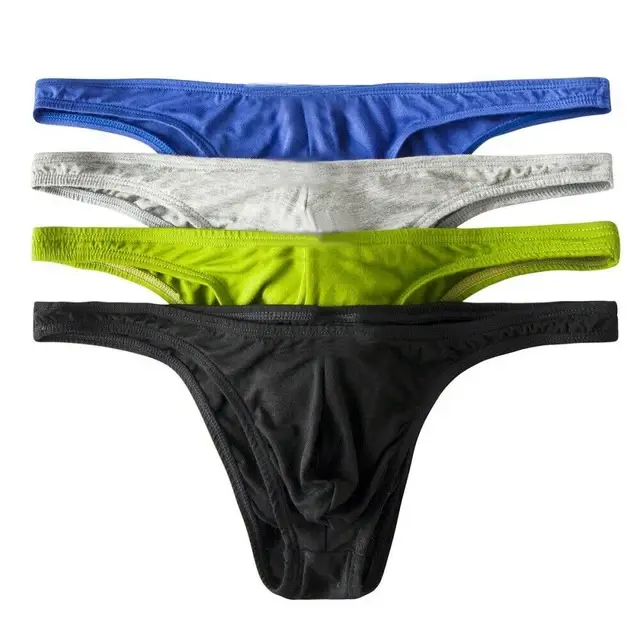 Modal Underwear Men Briefs Jock Strap Sexy Bugle Pouch Slip Homme Panties String Thongs Cueca Underpants Bikini Tanga Plus Size — image 3