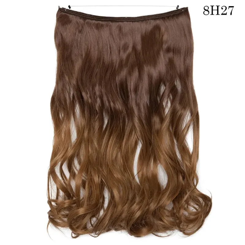 S-noilite 32colors Synthetic Invisible Wire Hair Extension Clip In False Hair Hairpieces Long Hair Extensions For Women