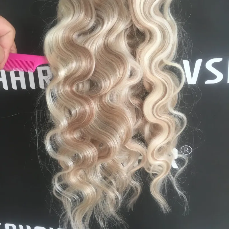 VSR Clip Hair Wave One Piece Pure Natural Human Hair Extensions Easy Do European Quality Clip In One Piece