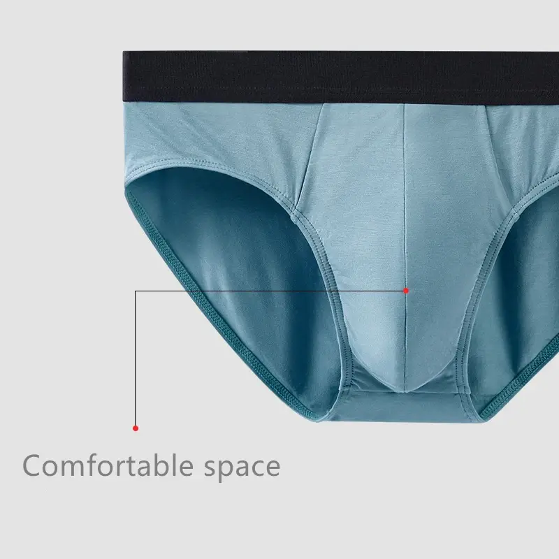 Men's Briefs Soft 60S Modal Male Panties Cozy Elastic Male Underpants Shorts 7A Grade Antibacterial Crotch Mens Sexy Underwear — image 4