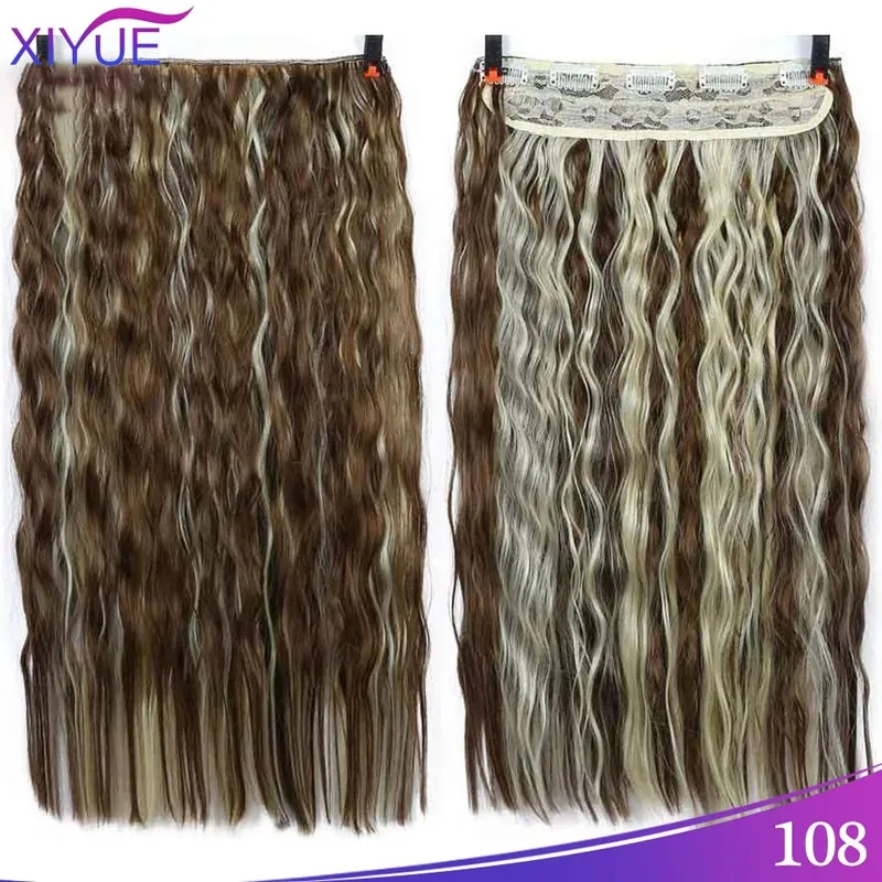 5 Clips Synthetic Hair Long Straight Clip In Hair Extensions False Hair Black Hair Pieces for Women — image 29