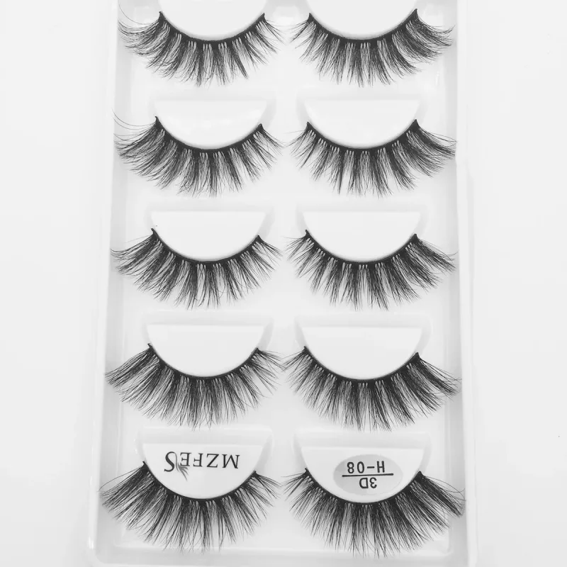 10/50 Boxes 3D Mink Eyelashes Natural Thick False Eye Lashes Mink Lashes Soft Fake Eyelash Wispy Makeup Cilios H13 Cat — image 5